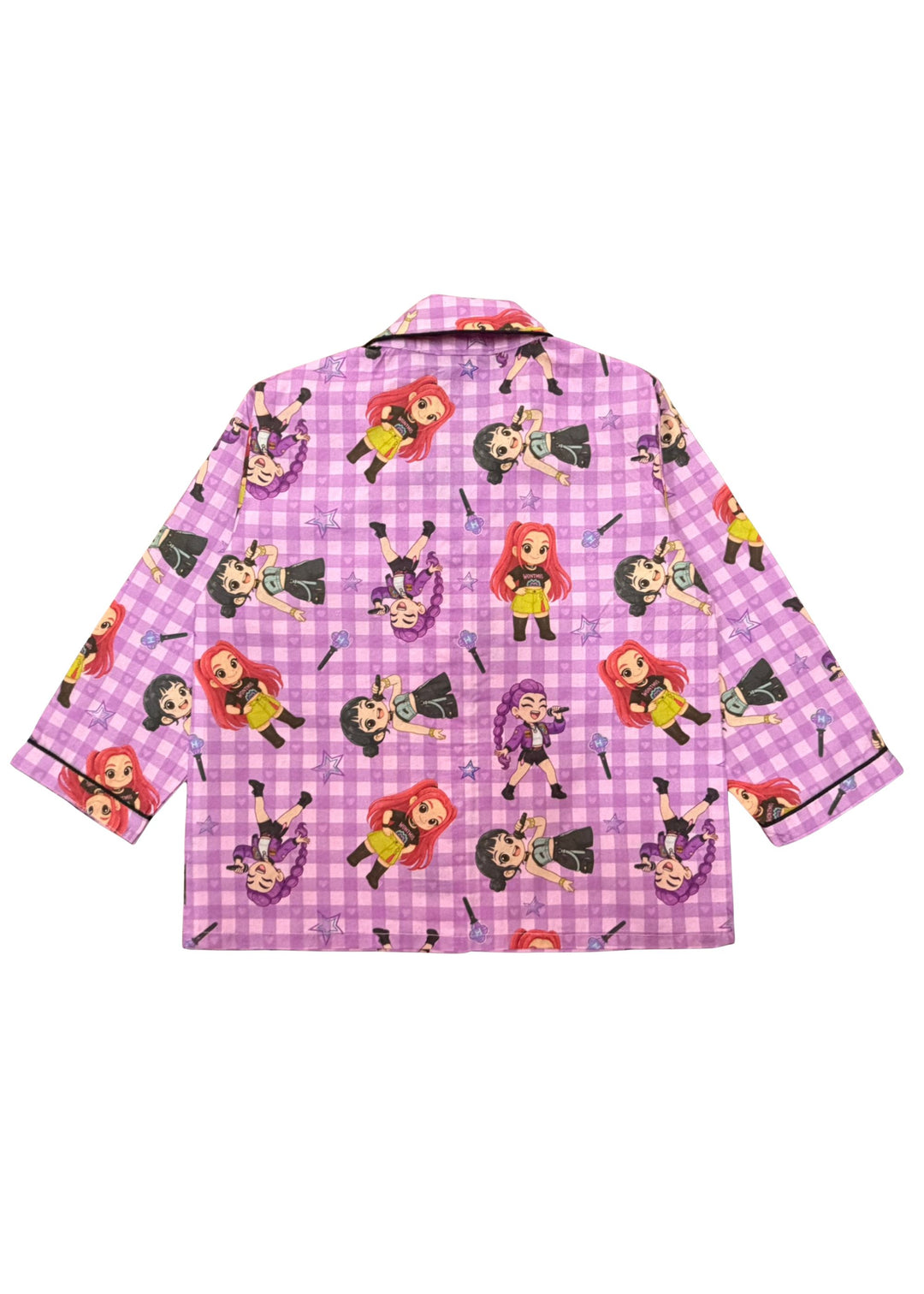 Demon Hunters Midnight Slayer Print Long Sleeve Kids Night Suit