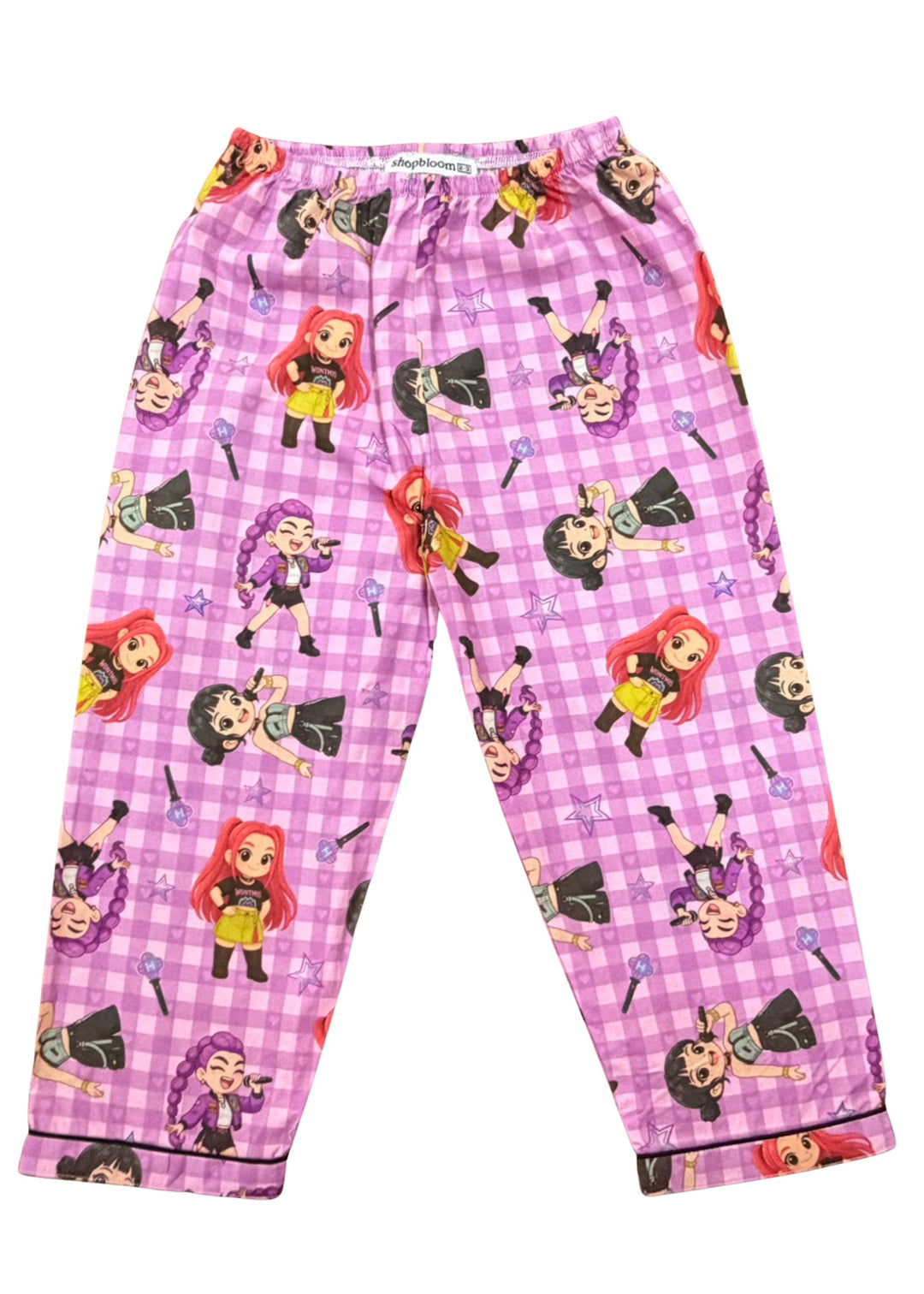 Demon Hunters Midnight Slayer Print Long Sleeve Kids Night Suit