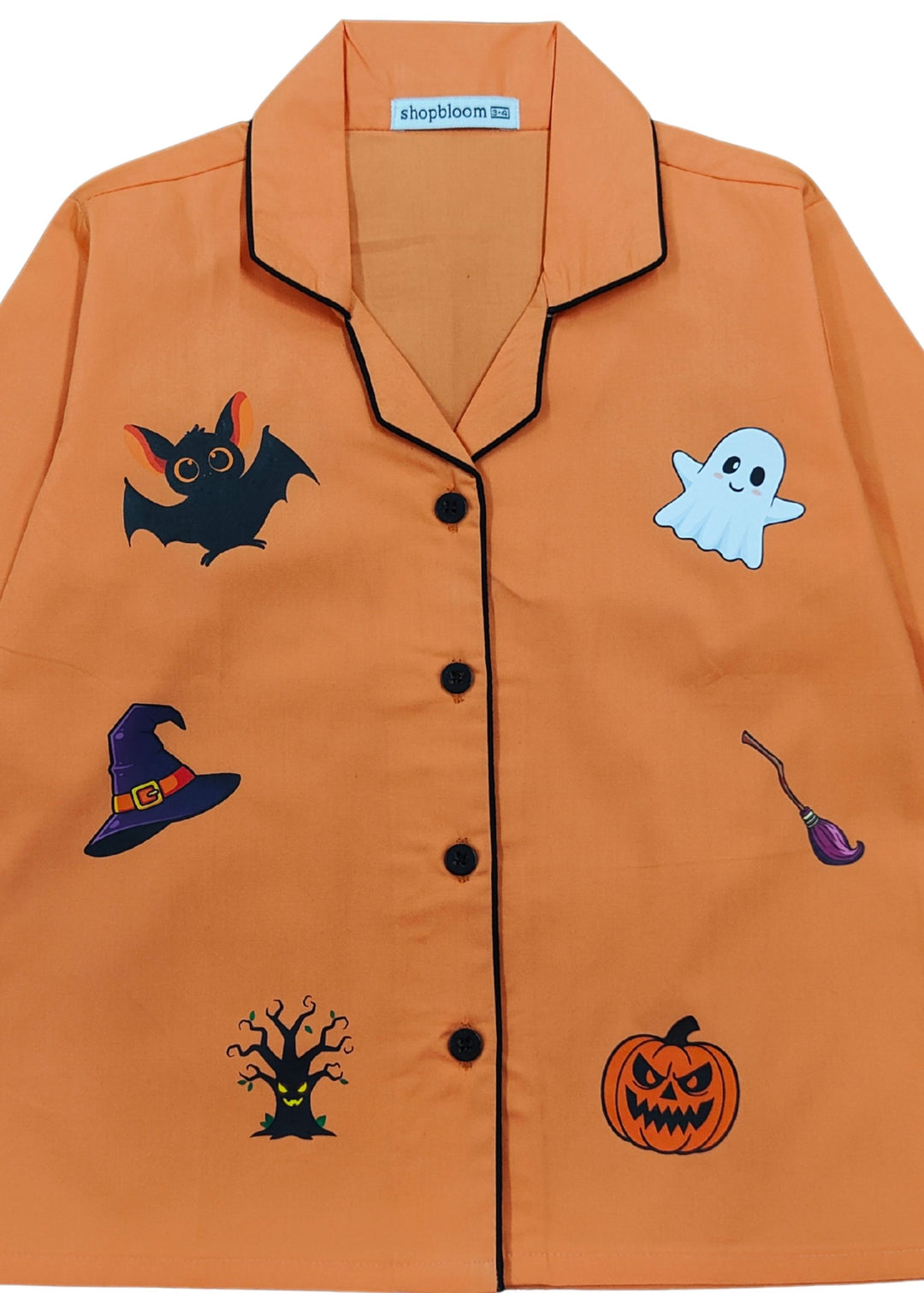 Haunted Night Cotton Long Sleeve Kids Night Suit