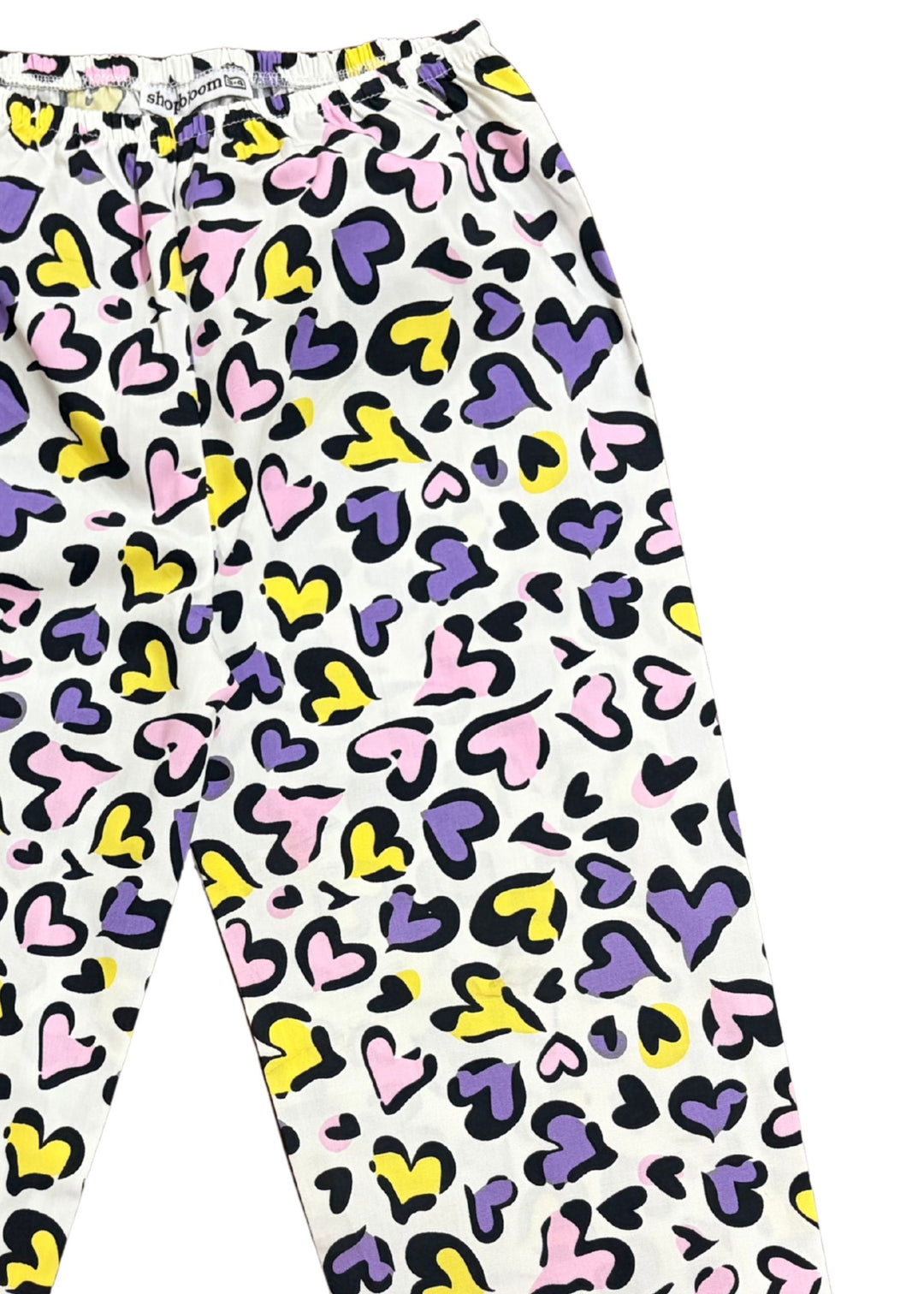 Little Hearts Print Long Sleeve Kids Night Suit