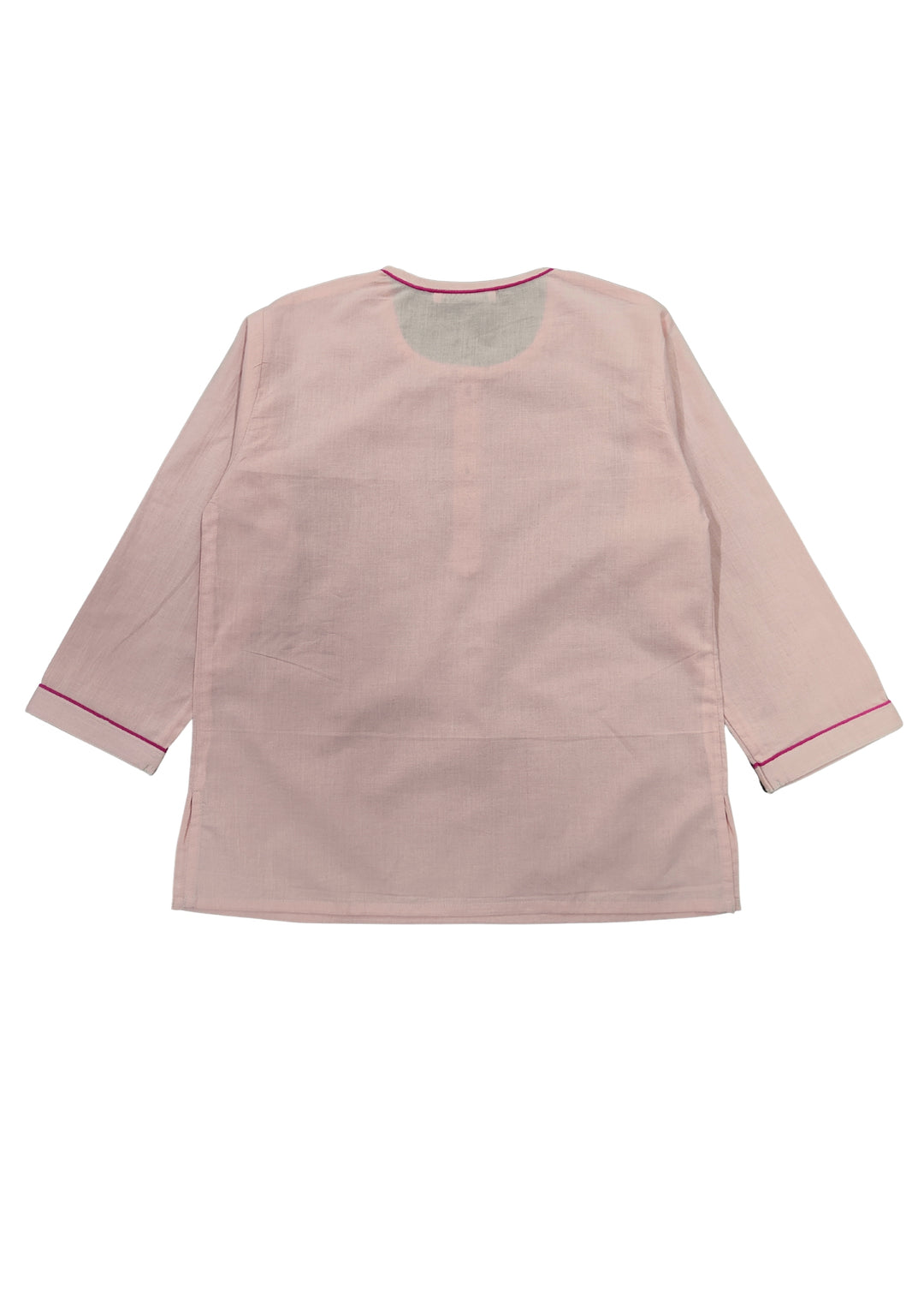 Princess Crown Glitter Print Round Neck Long Sleeve Kids Night Suit