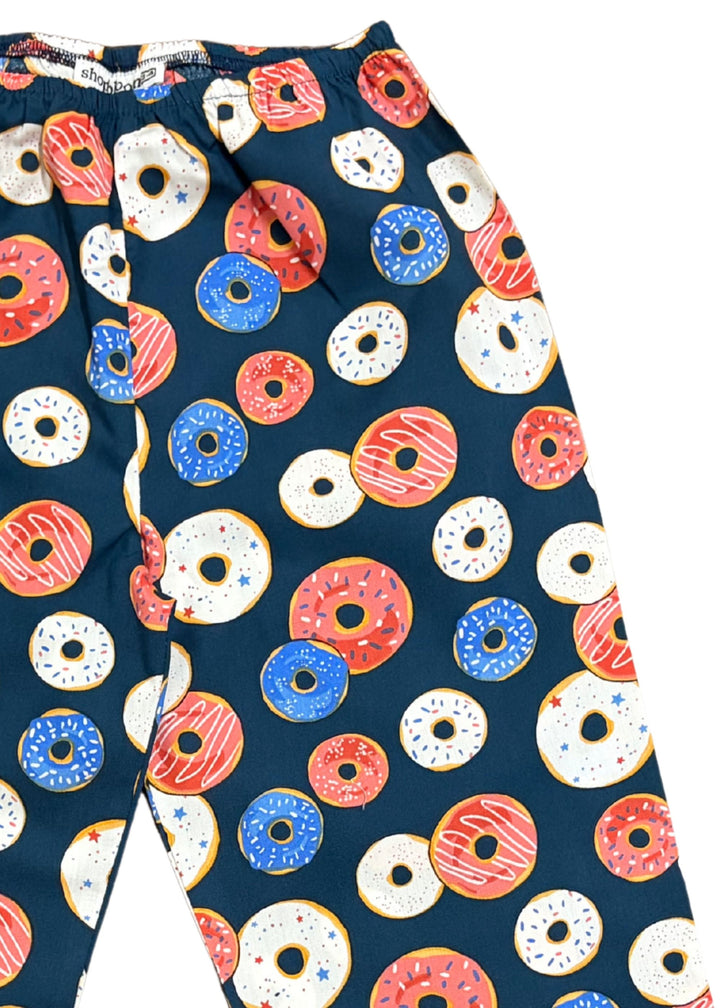 Donut Love Print Long Sleeve Kids Night Suit
