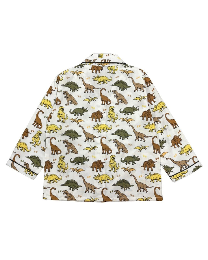 Dino Adventure Print Long Sleeve Kids Night Suit