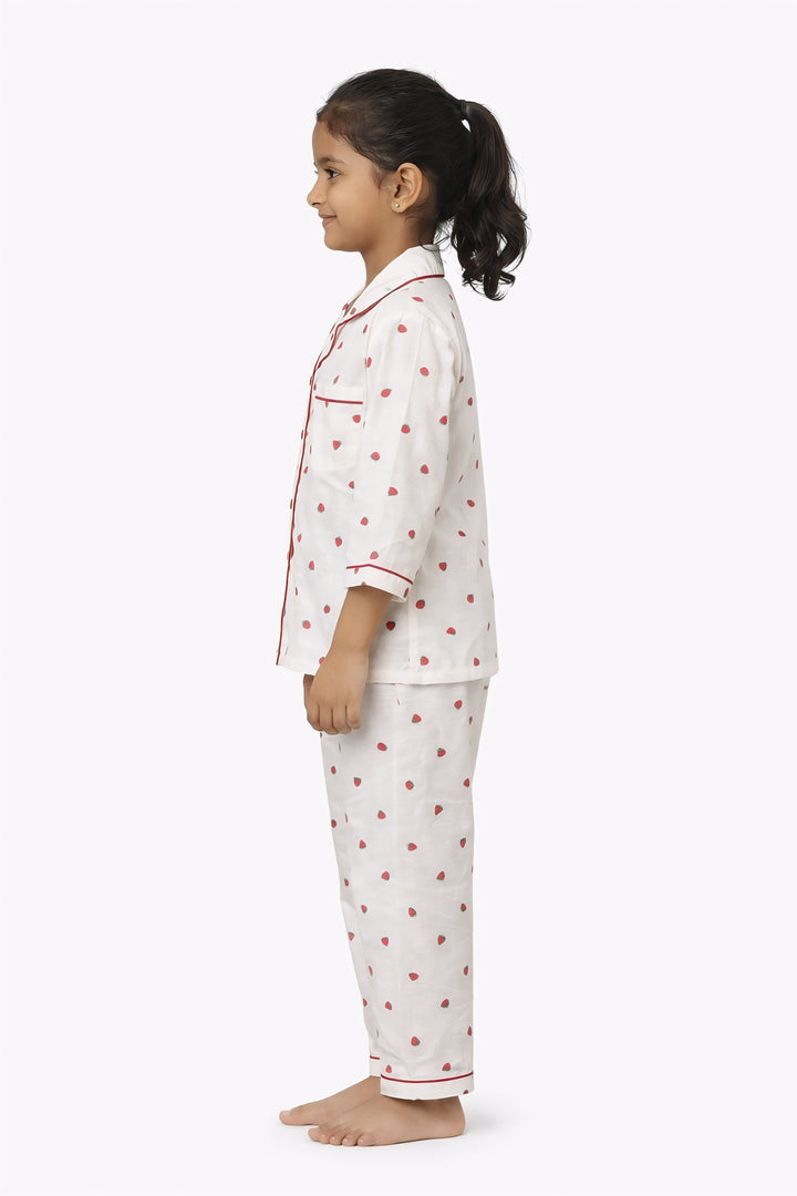 Juicy Berry Nights Print Long Sleeve Kids Night Suit