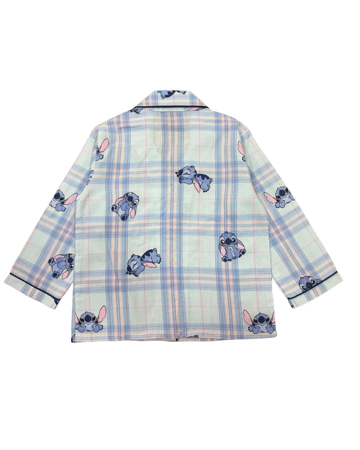 Sleepy Stitch Print Long Sleeve Kids Night Suit