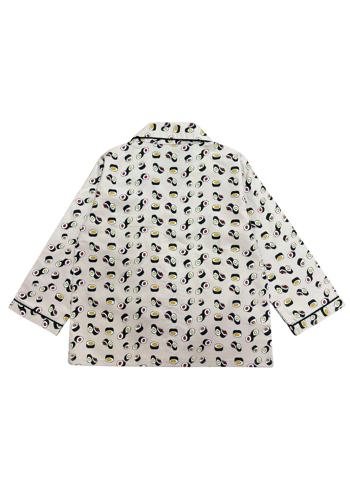 Little Sushi Print Long Sleeve Kids Night Suit