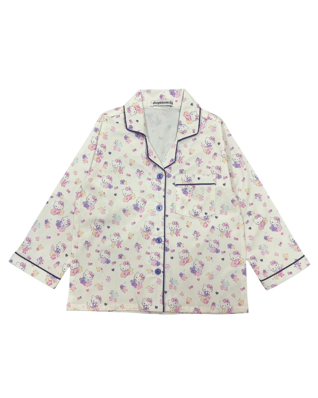 Whisker Wiggles Print Long Sleeve Kids Night Suit