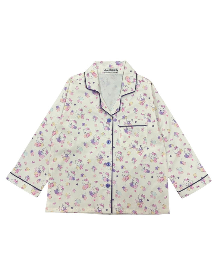 Whisker Wiggles Print Long Sleeve Kids Night Suit