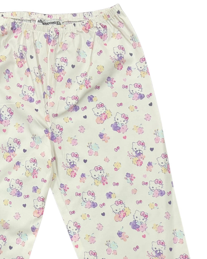 Whisker Wiggles Print Long Sleeve Kids Night Suit