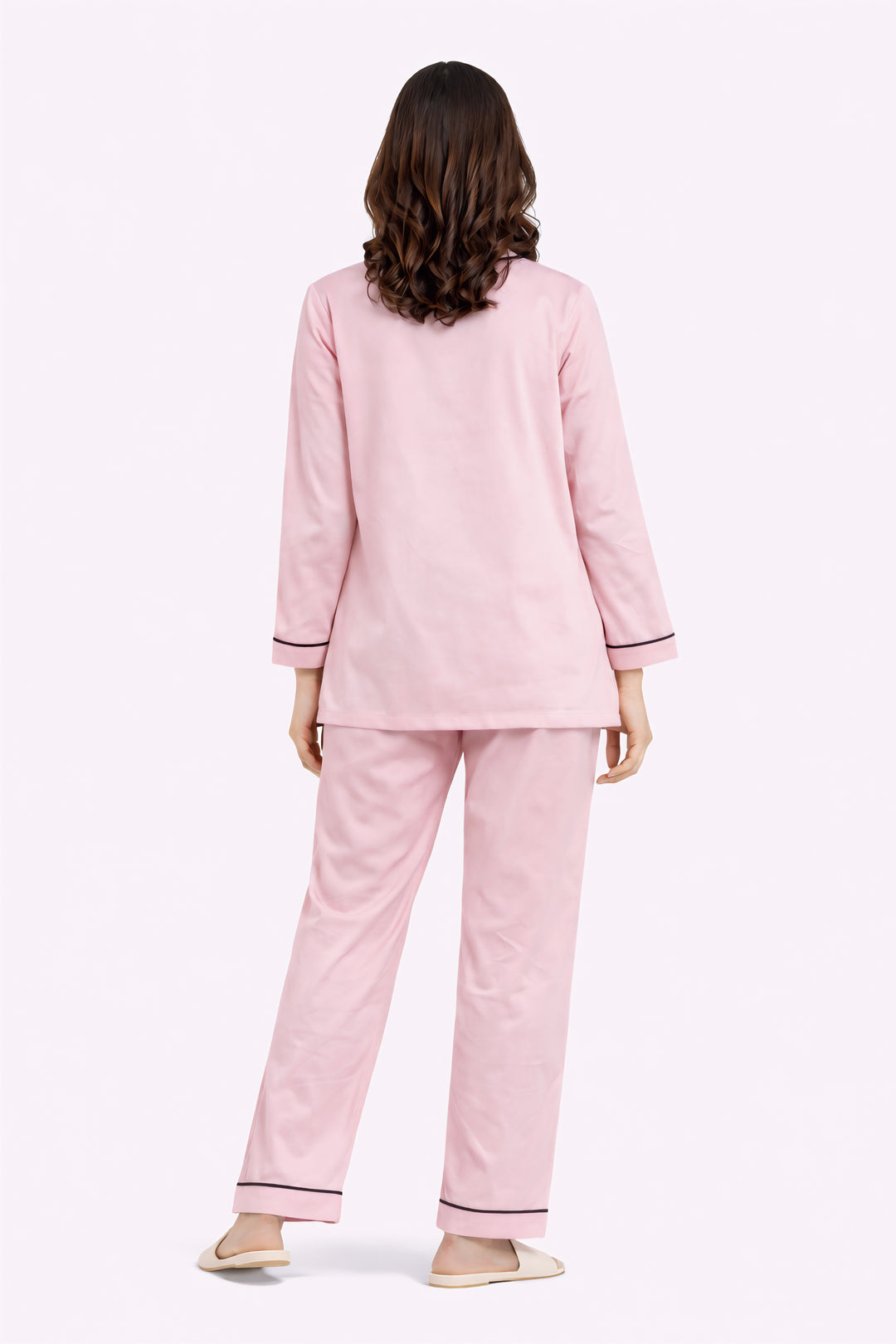 Happy Girl Era Print Long Sleeve Women's Night Suit