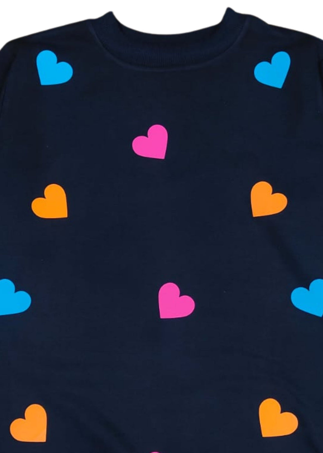 Glow in the Dark Colorful Hearts Kids Sweatshirt