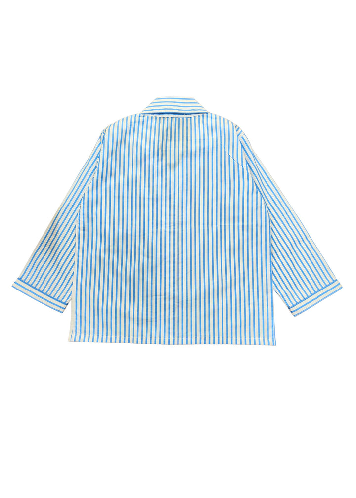 Light Blue Stripe Long Sleeve Kids Night Suit
