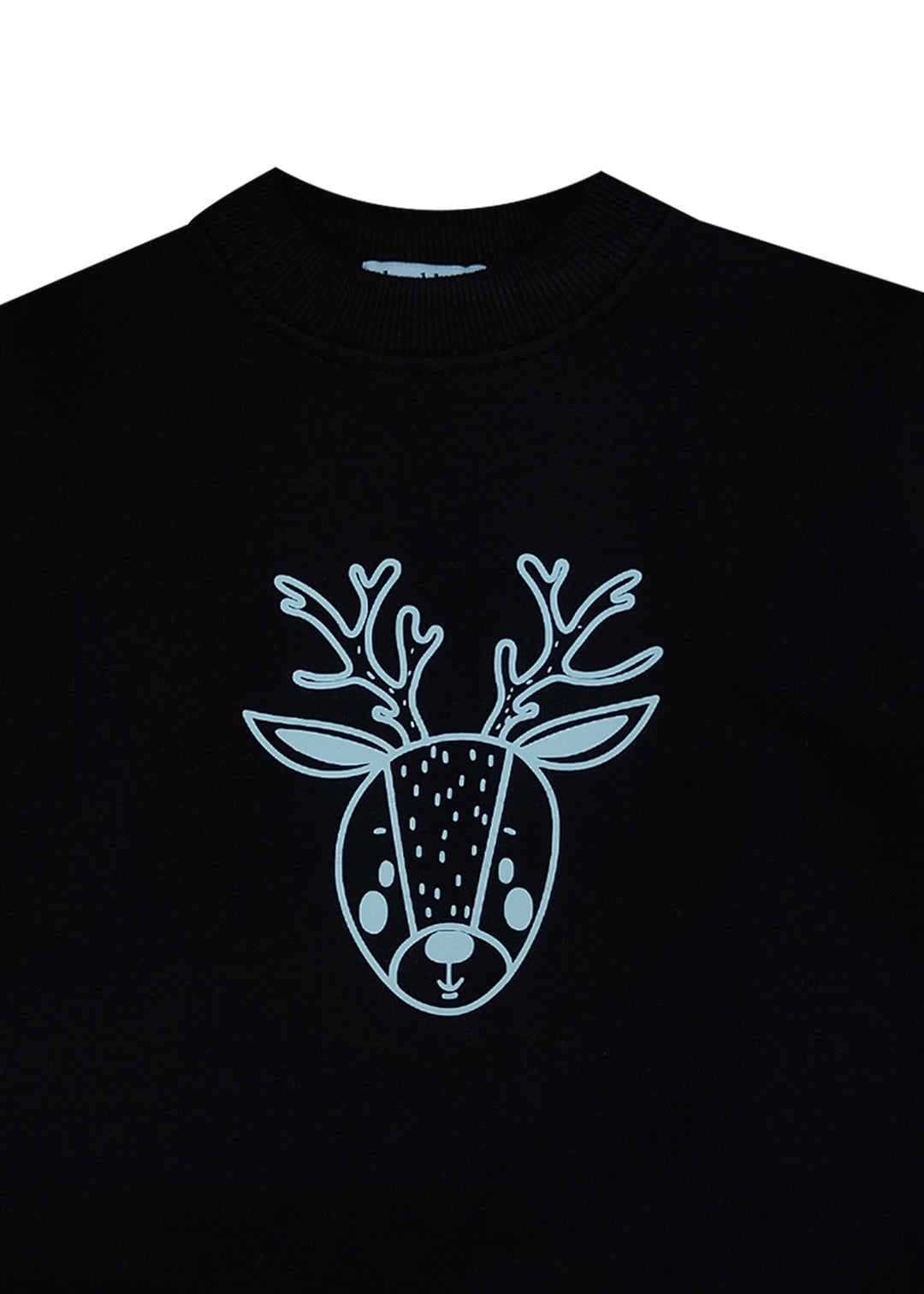 Glow In The Dark Reindeer Warm Fleece Kids Sweatshirt