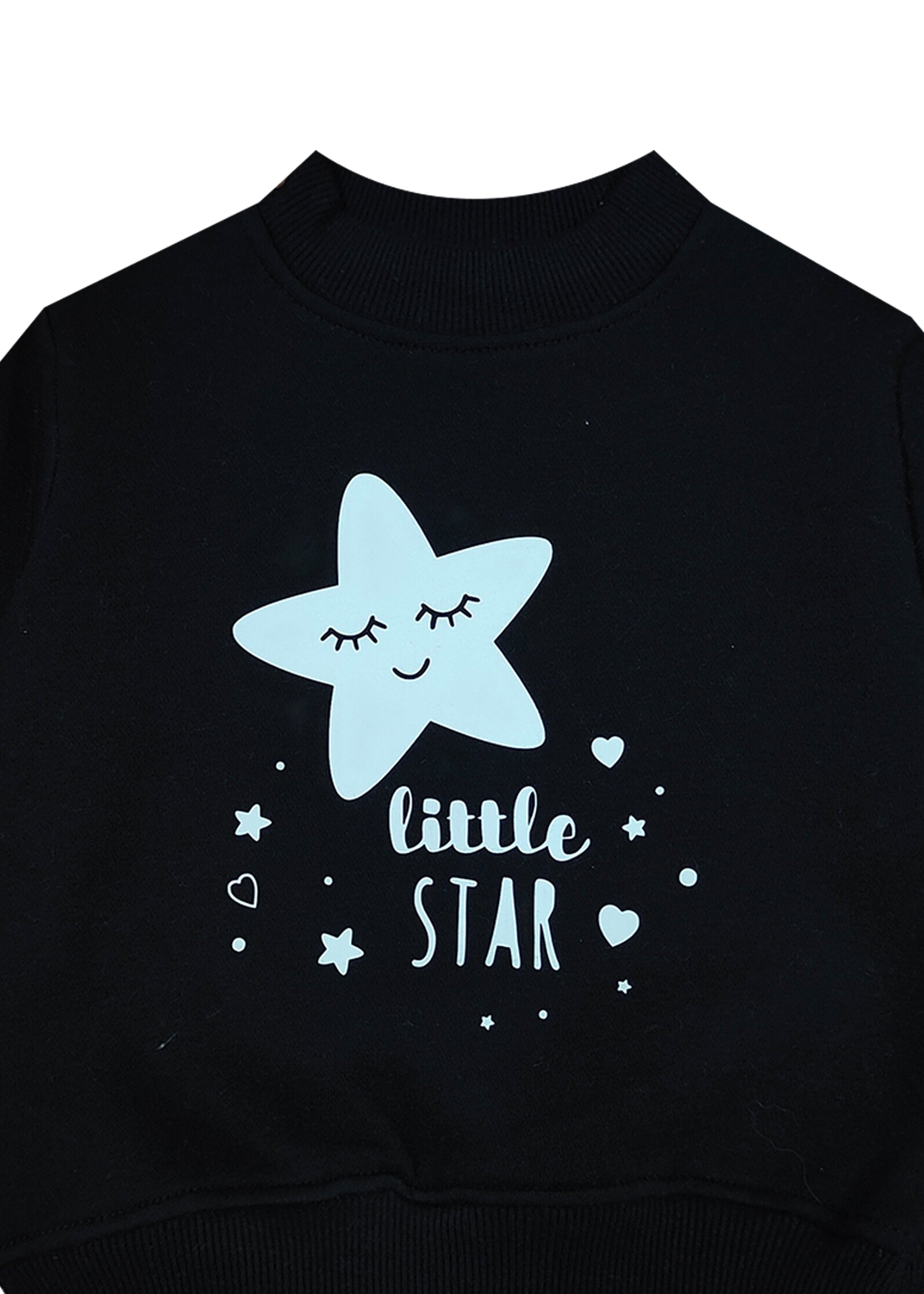 Glow In The Dark Little Star Warm Fleece Kids Sweatshirt