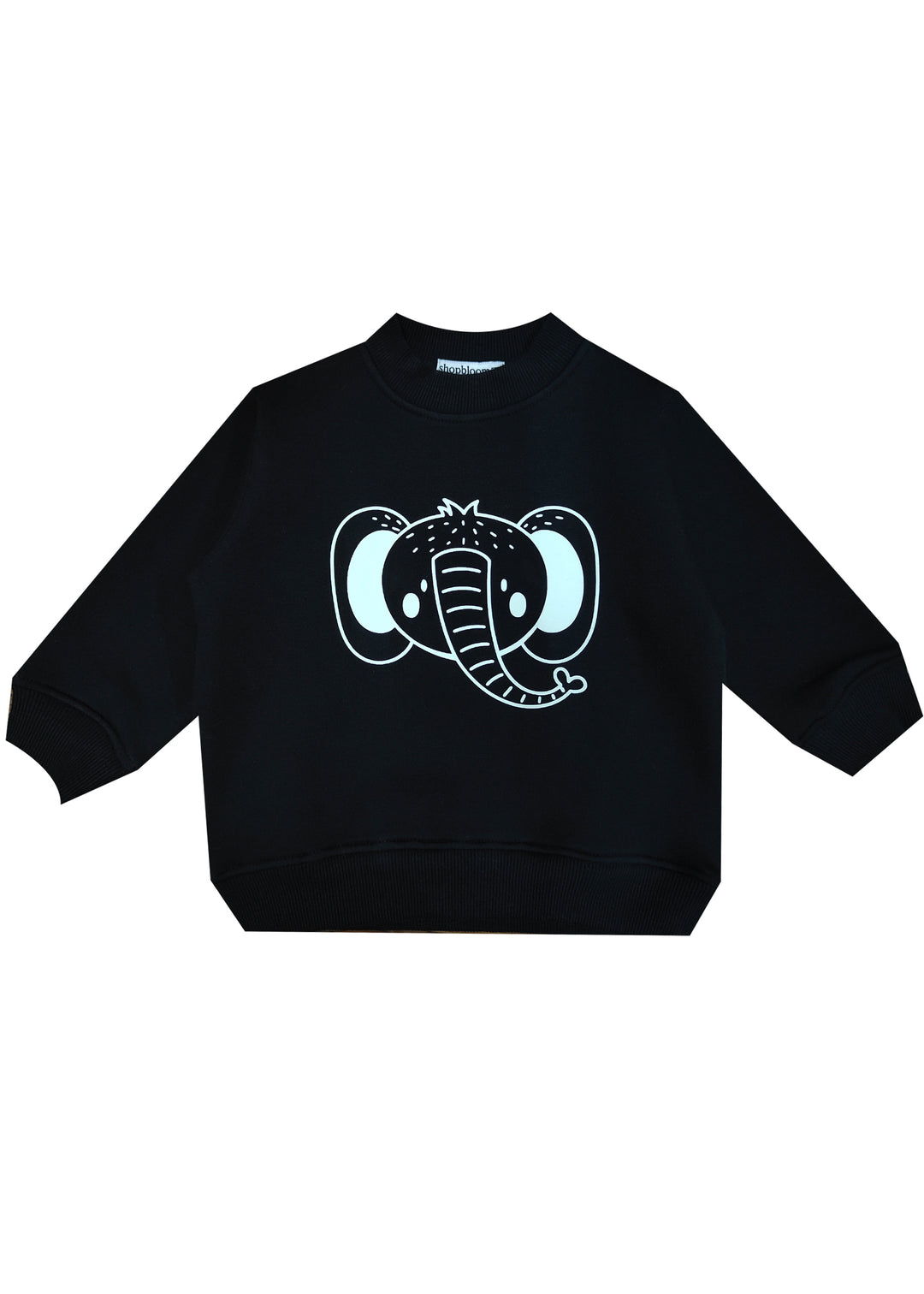 Glow In The Dark Elephant Warm Fleece Kids Sweatshirt