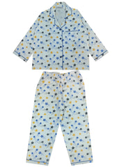 Starry Print Long Sleeve Kids Night Suit