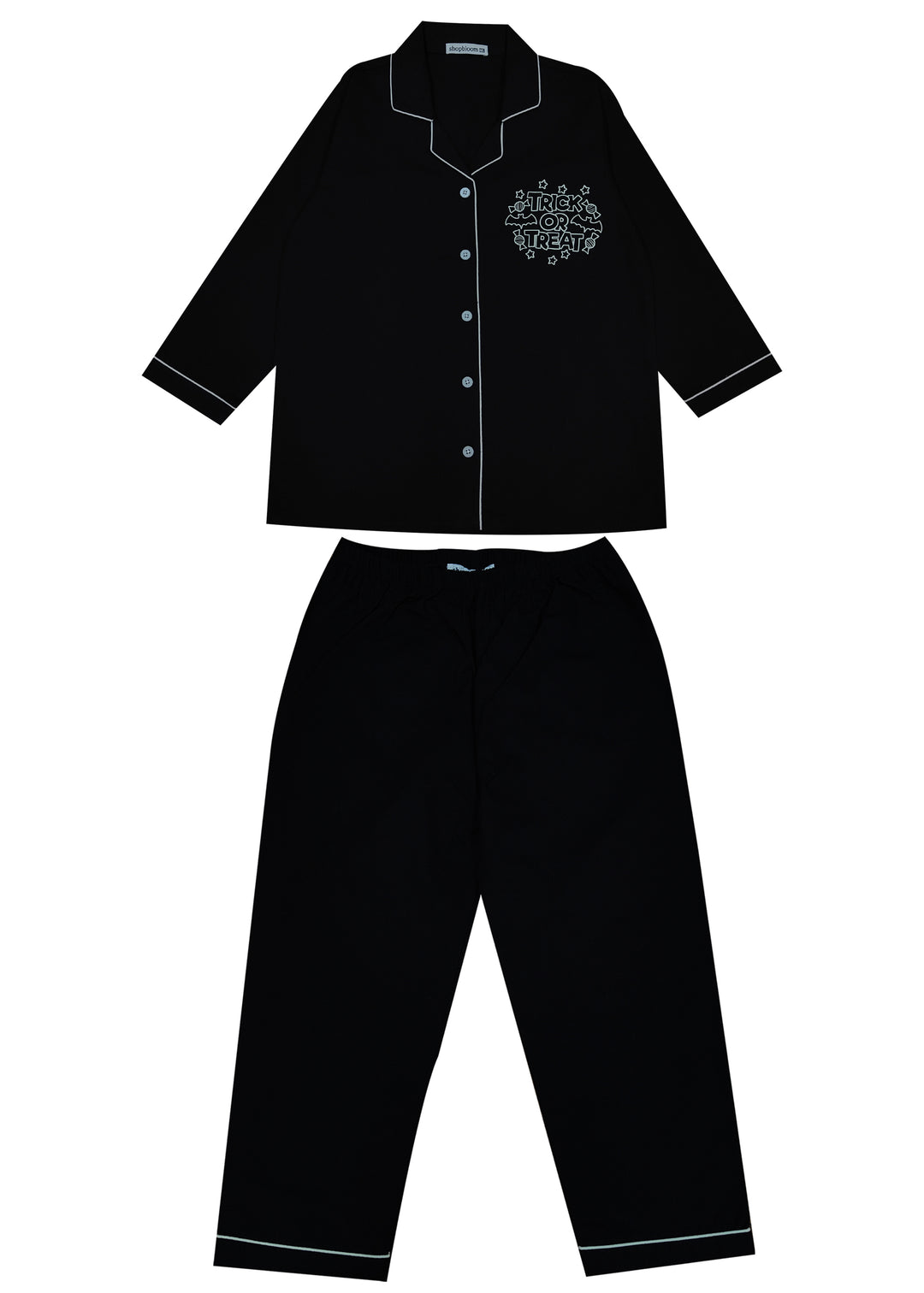 Trick or Treat Glow in the Dark Print Long Sleeve Kids Night Suit