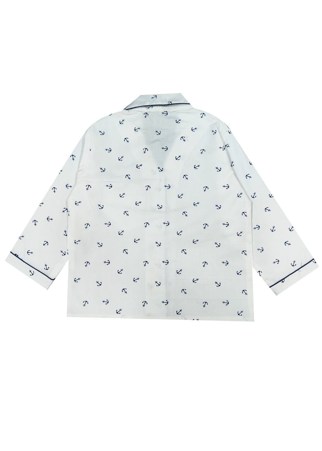 Anchor Print Long Sleeve Kids Night Suit