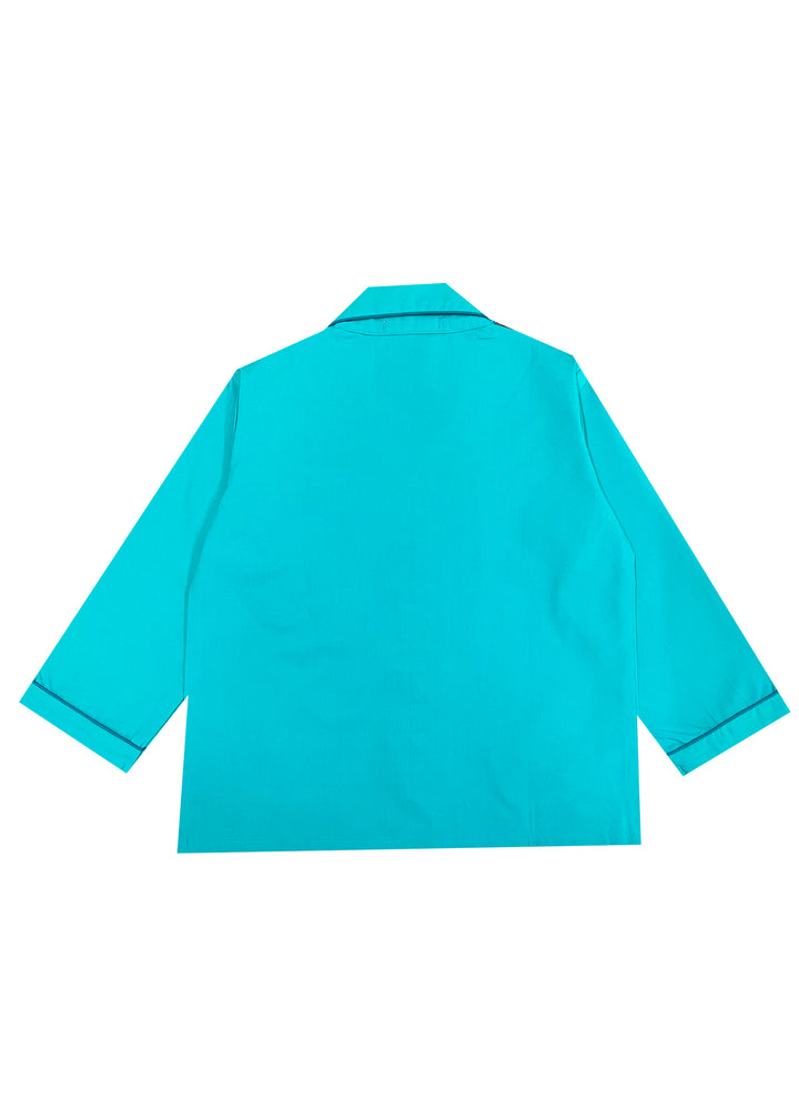 Sweet Dreams Teddy Bright Blue Long Sleeve Kids Night Suit