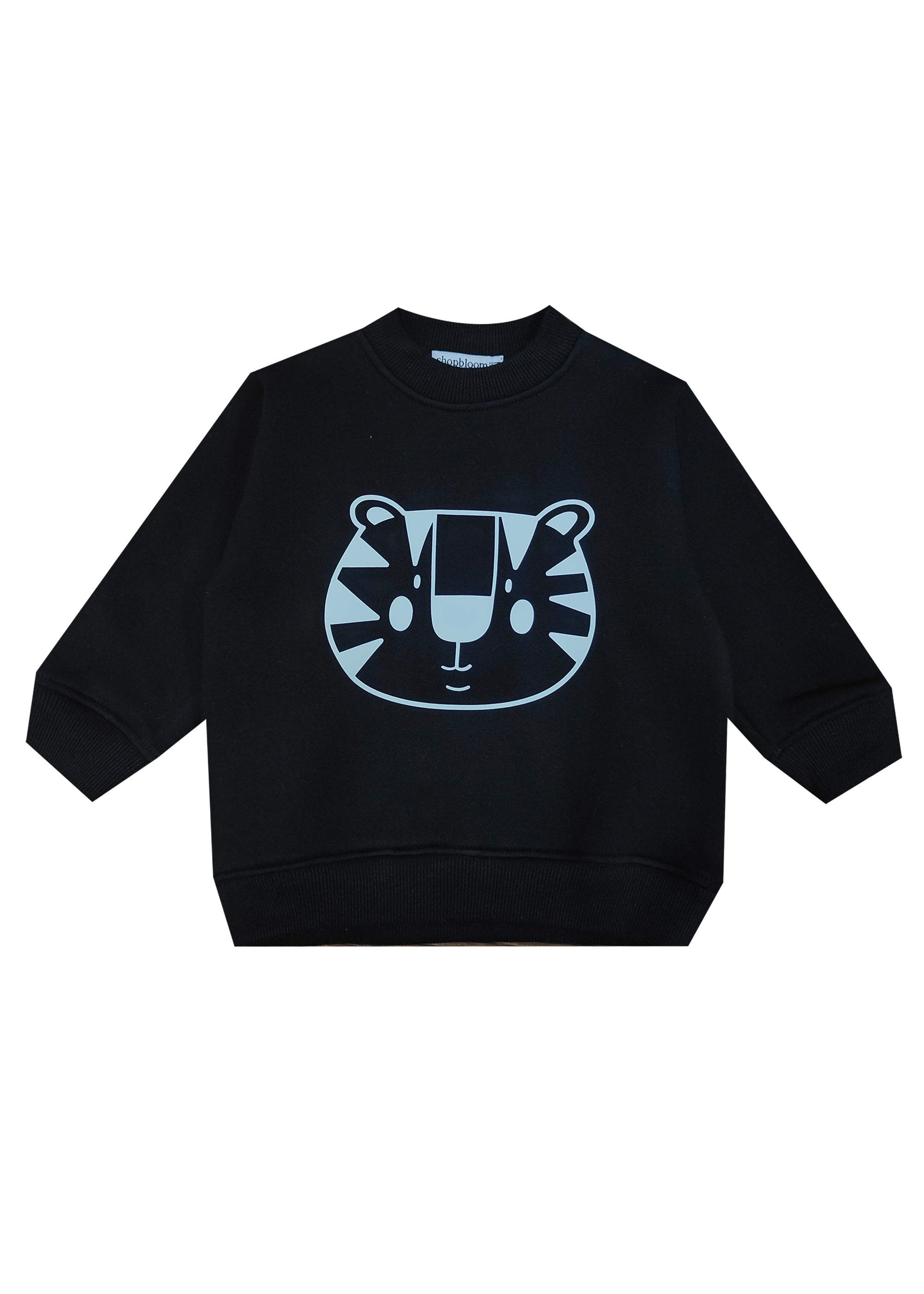 Glow In The Dark Tiger Warm Fleece Kids Sweatshirt