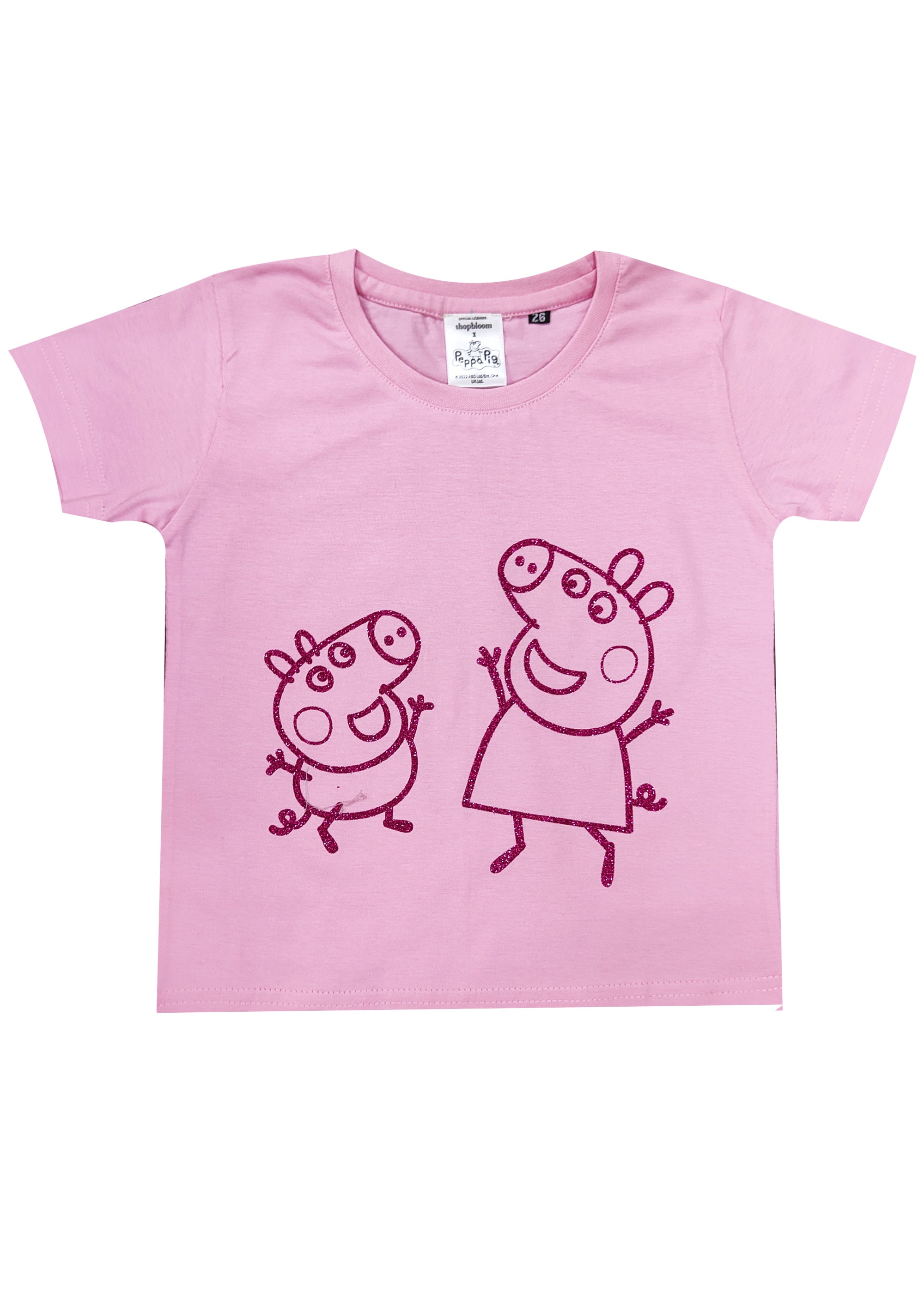 Peppa Pig Pink Glitter Kid's T-Shirt