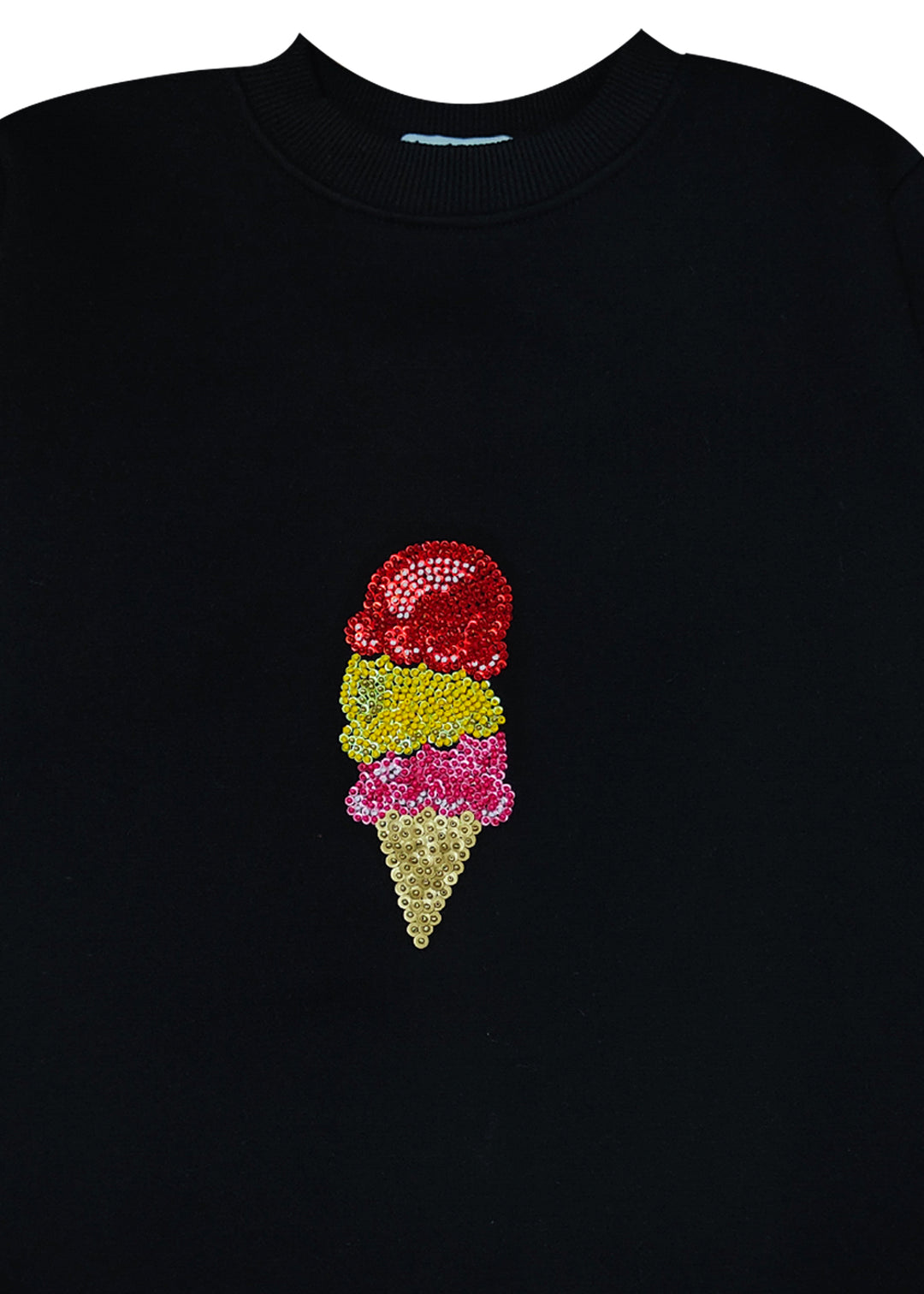 Hand Embellished Ice Cream Warm Fleece Kids Sweatshirt