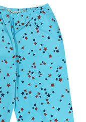 Blue and Red stars Long Sleeve Kids Night Suit