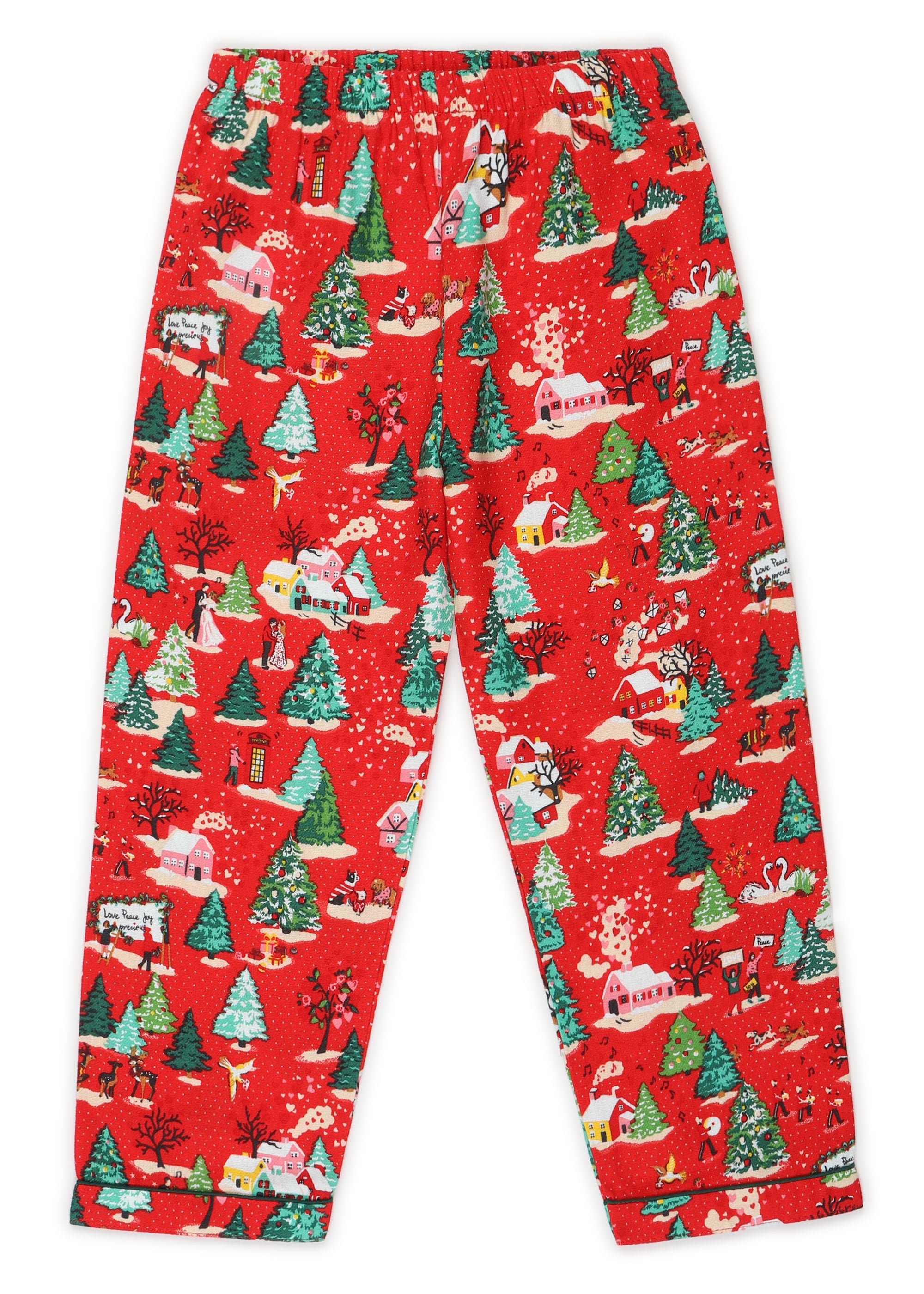 Christmas Wonderland Cotton Flannel Long Sleeve Kid's Night Suit