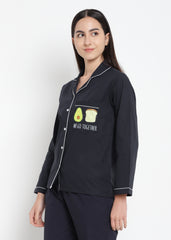We Go Together Long Sleeve Women's Night Suit