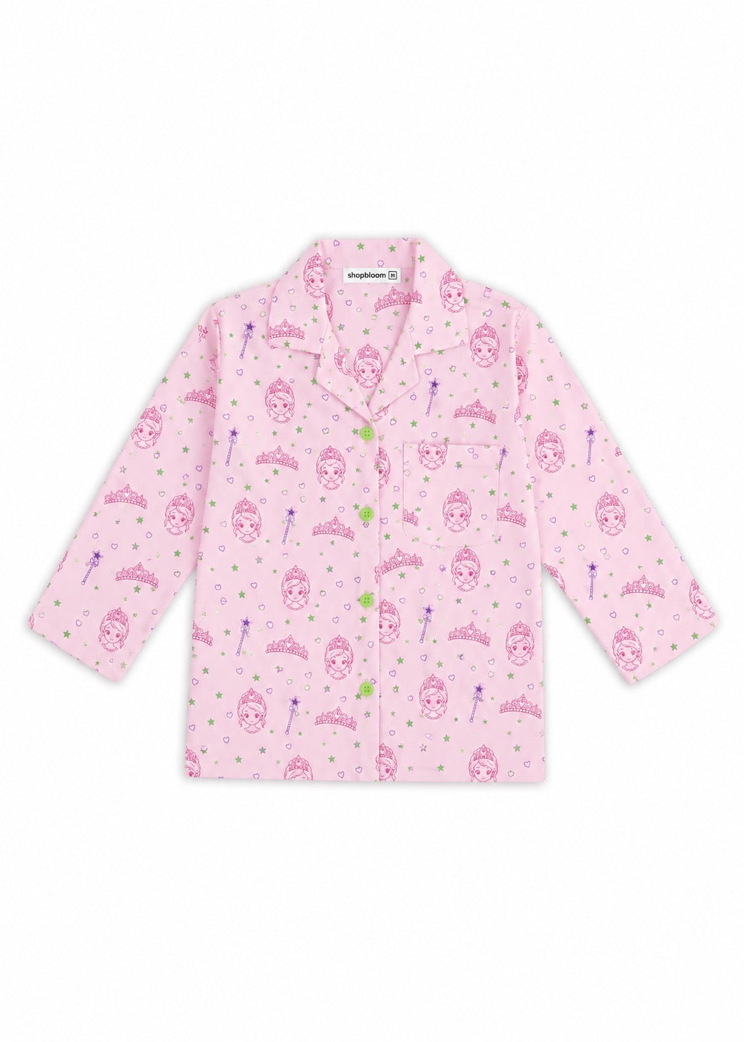 Magical Princess Glow In The Dark Long Sleeve Kids Night Suit