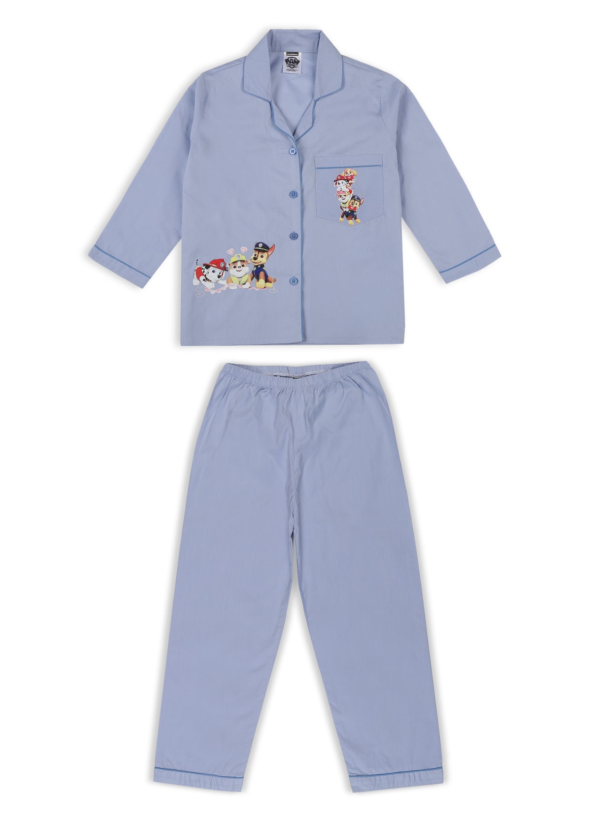 Pawsome Awesome Print Long Sleeve Kids Night Suit