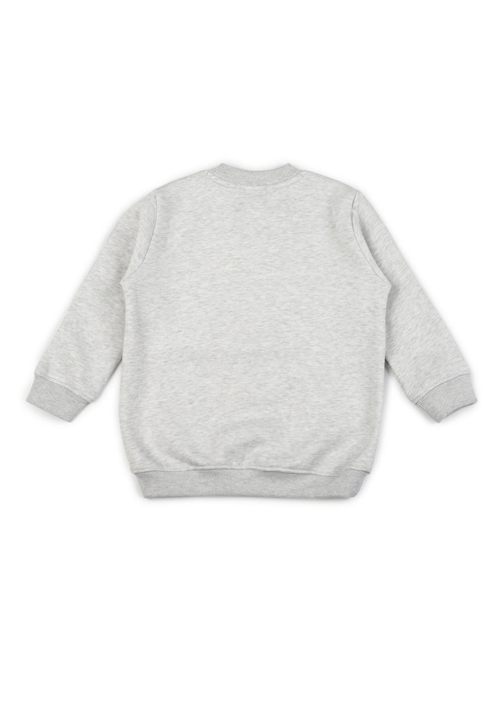 Snow Much Fun Warm Fleece Kids Grey Sweatshirt