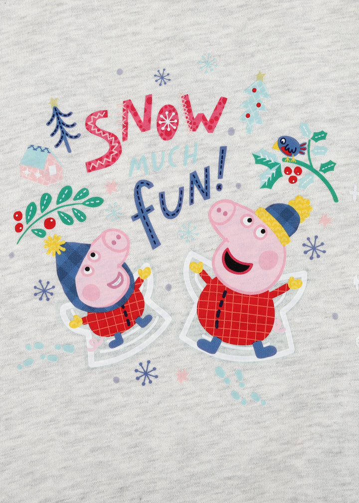 Snow Much Fun Warm Fleece Kids Grey Sweatshirt