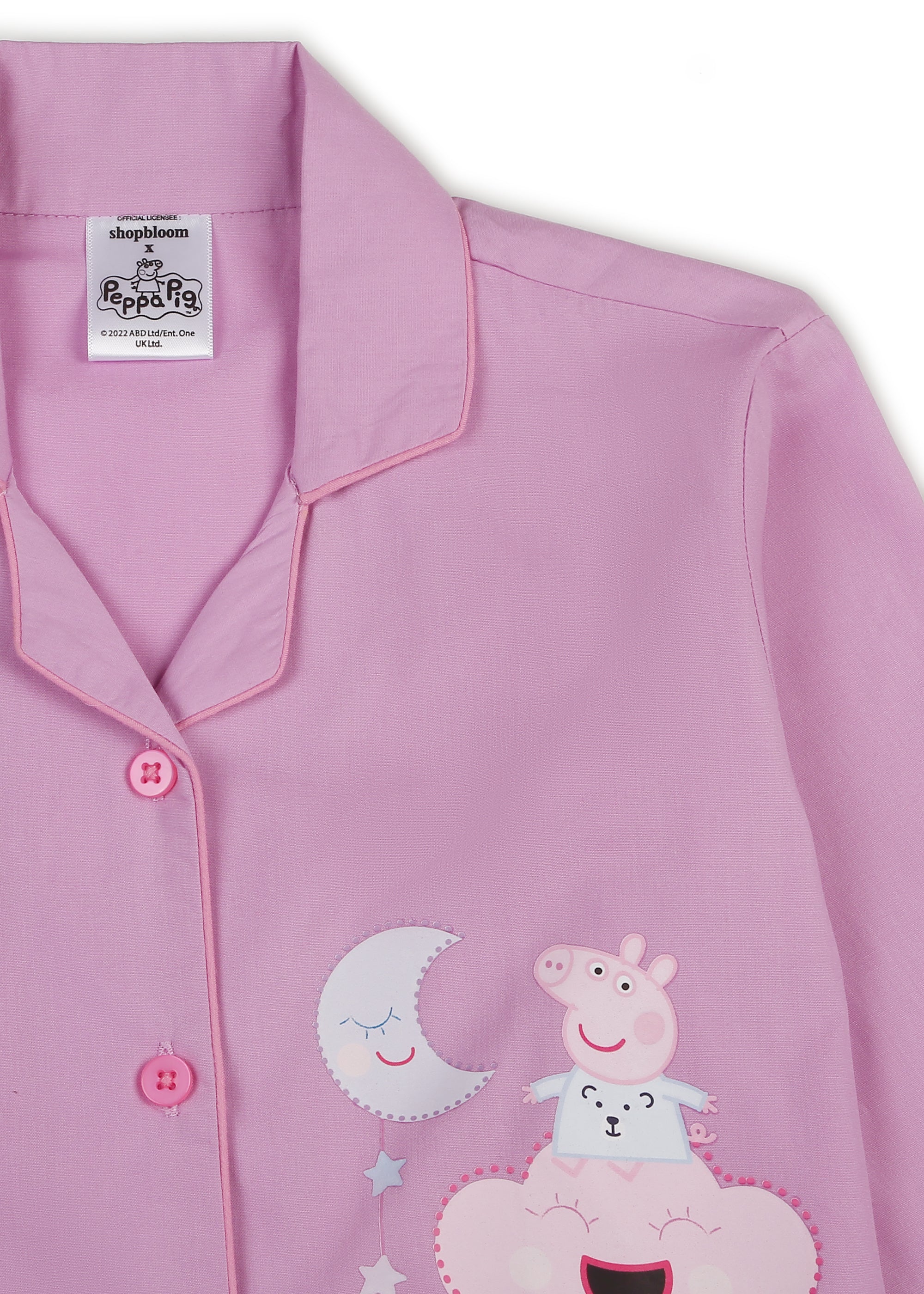 Peppa Pig Lavender Dream Print Long Sleeve Kids Night Suit