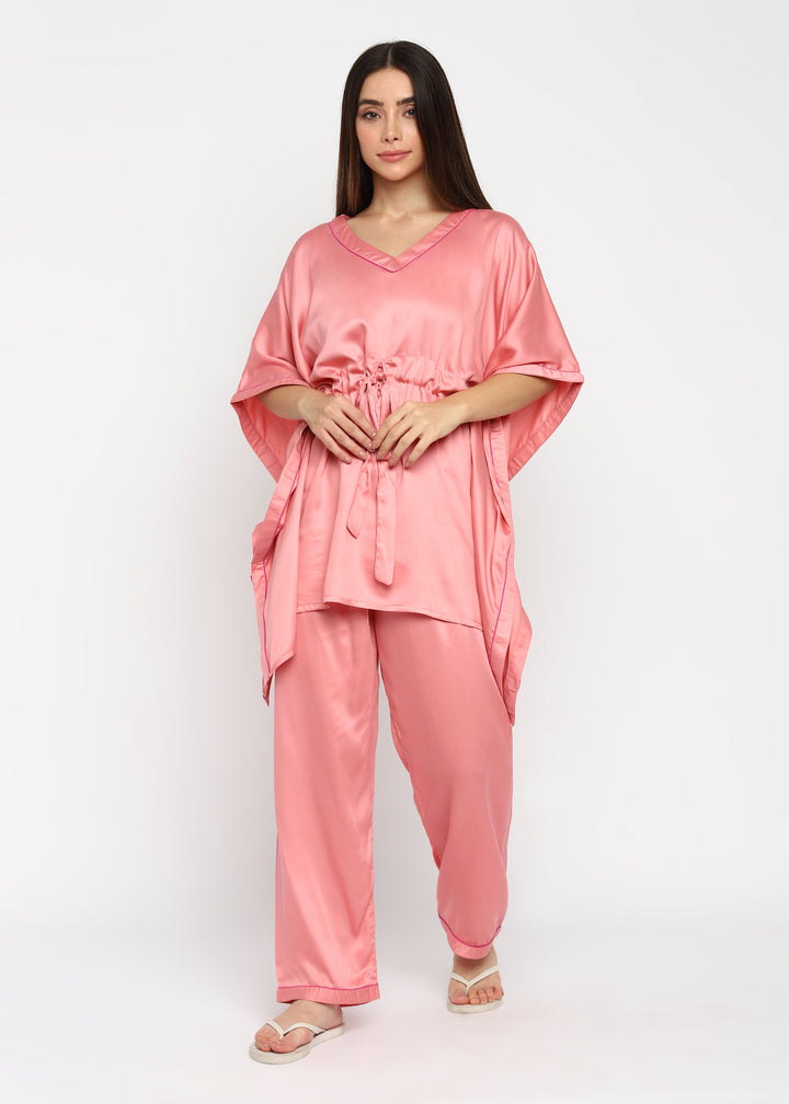 Ultra Soft Modal Satin Women's Kaftan Night Suit