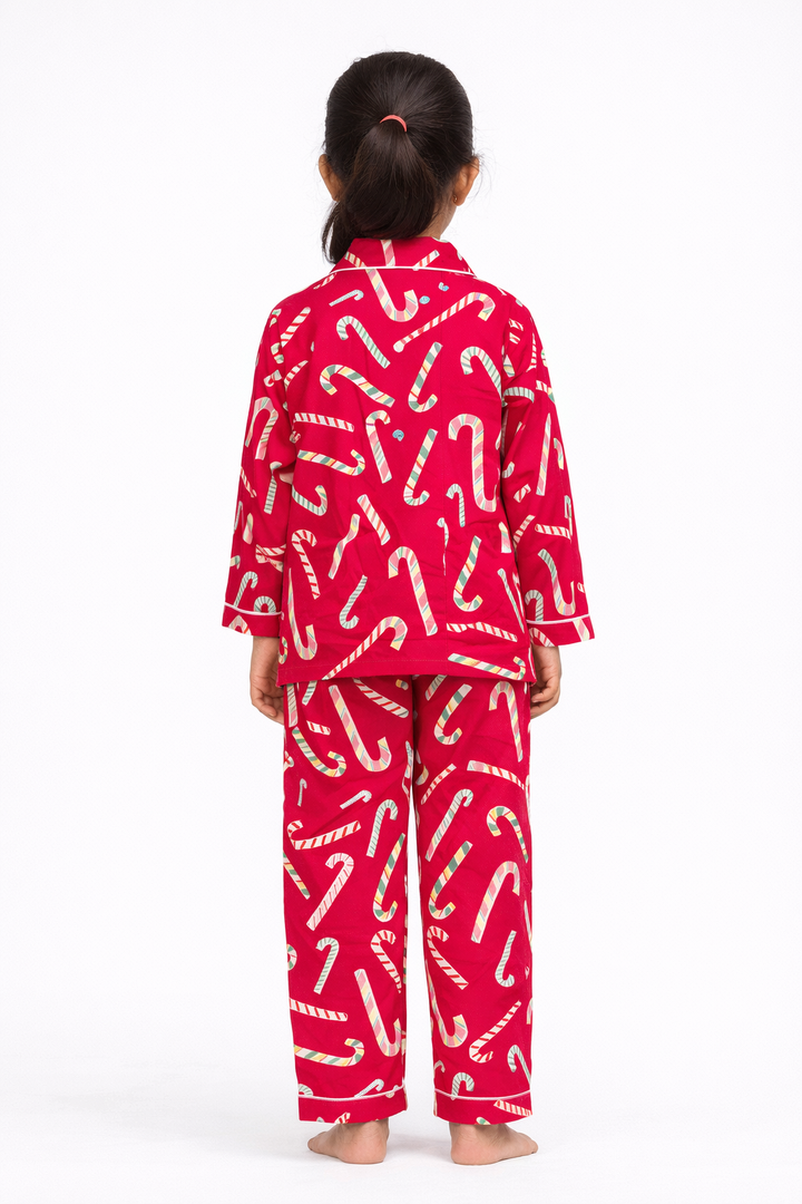 Sweet Treat Cotton Flannel Long Sleeve Kids Night Suit