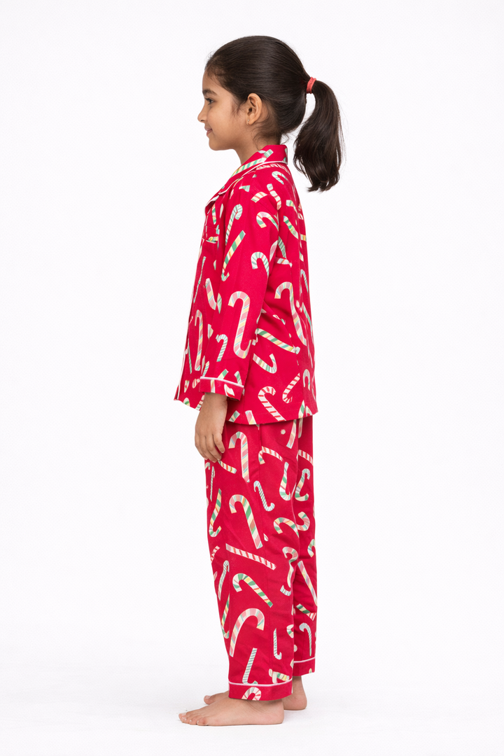 Sweet Treat Cotton Flannel Long Sleeve Kids Night Suit