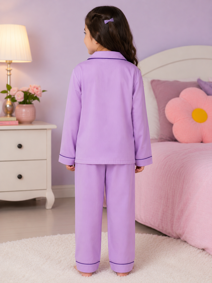 Demon Diva Print Long Sleeve Kids Night Suit