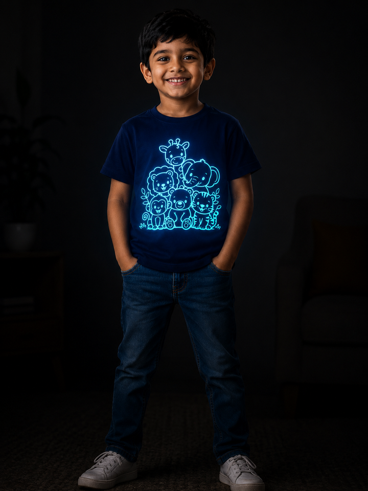 Jungle Club Glow In The Dark Print T-Shirt