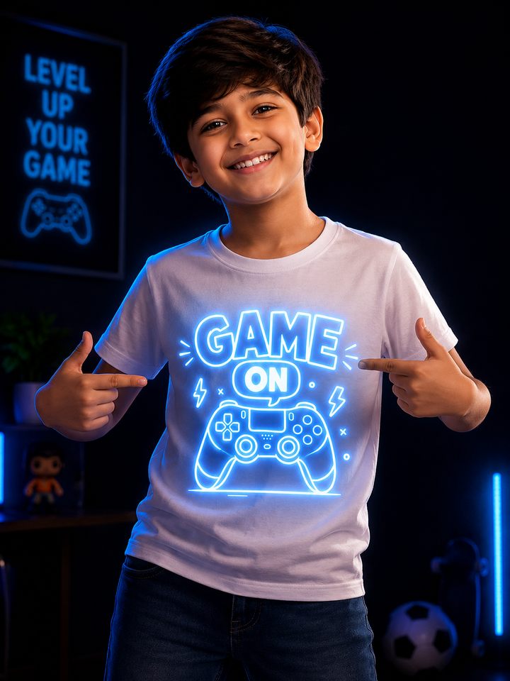Game On Glow In The Dark Print T-Shirt