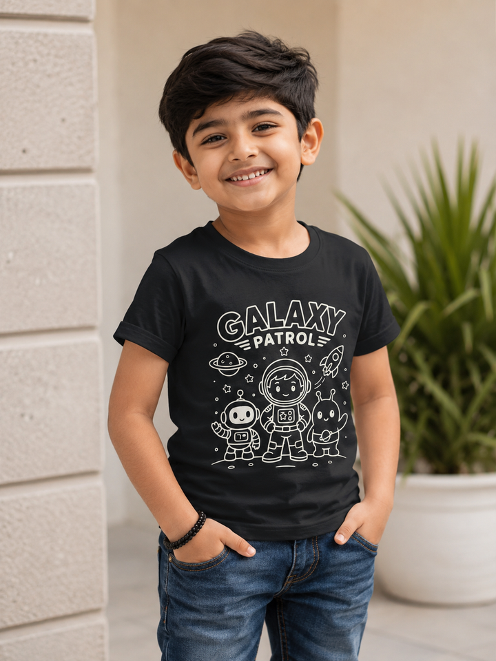 Galaxy Patrol Glow In The Dark Print T-Shirt