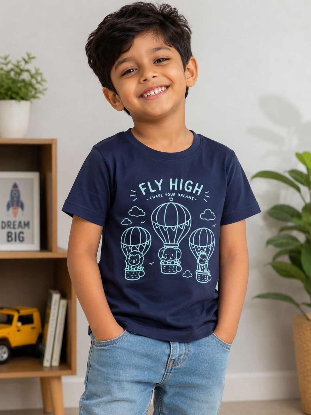 Fly High Glow In The Dark Print T-Shirt