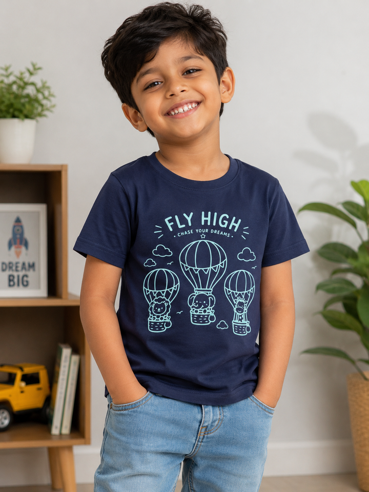 Fly High Glow In The Dark Print T-Shirt