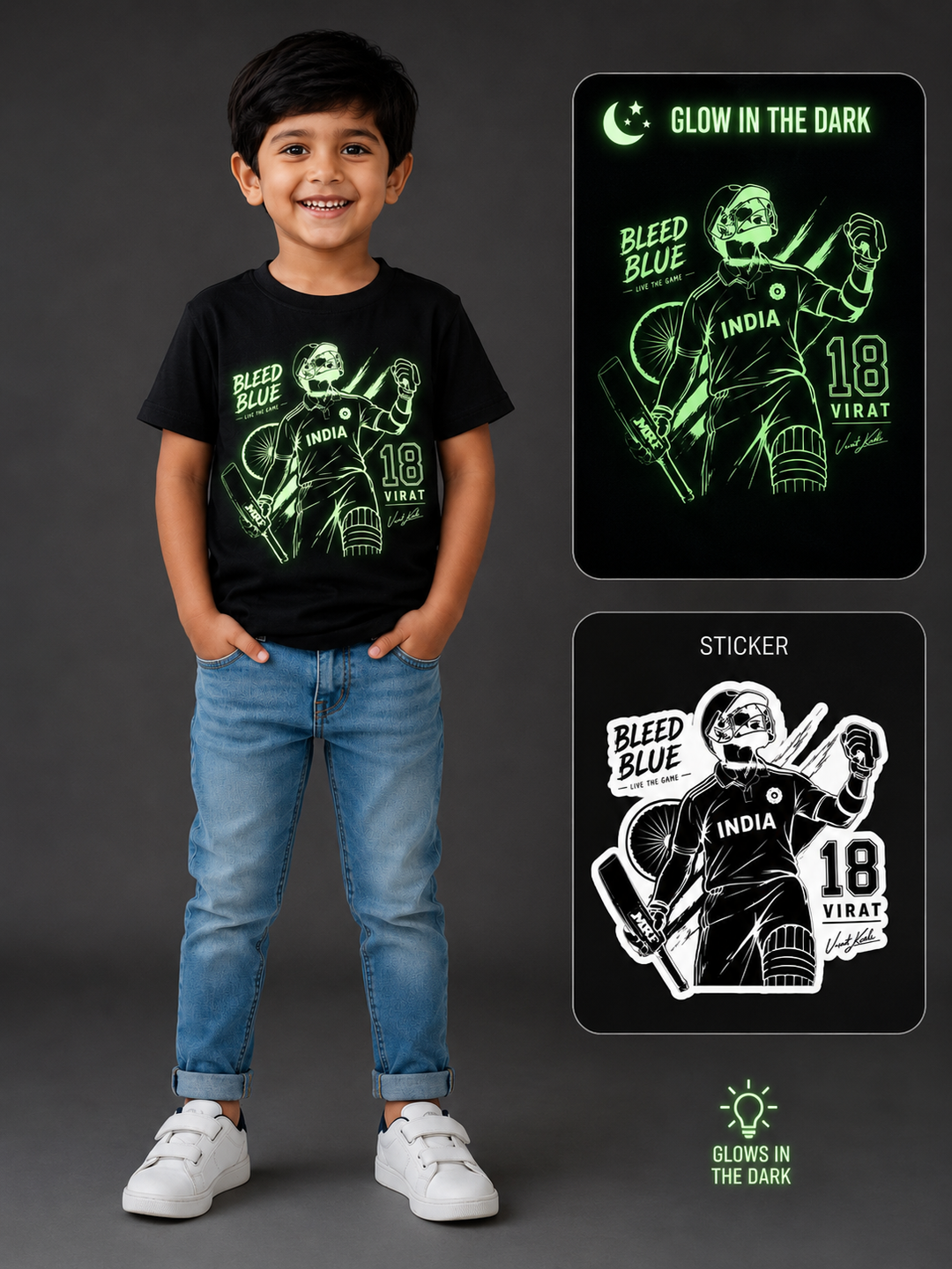 Virat 18 Champion Glow T-Shirt