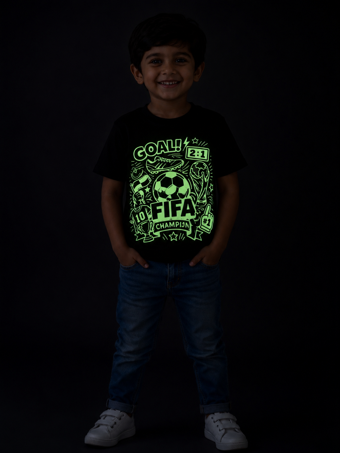 FIFA-Inspired Football Print T-Shirt