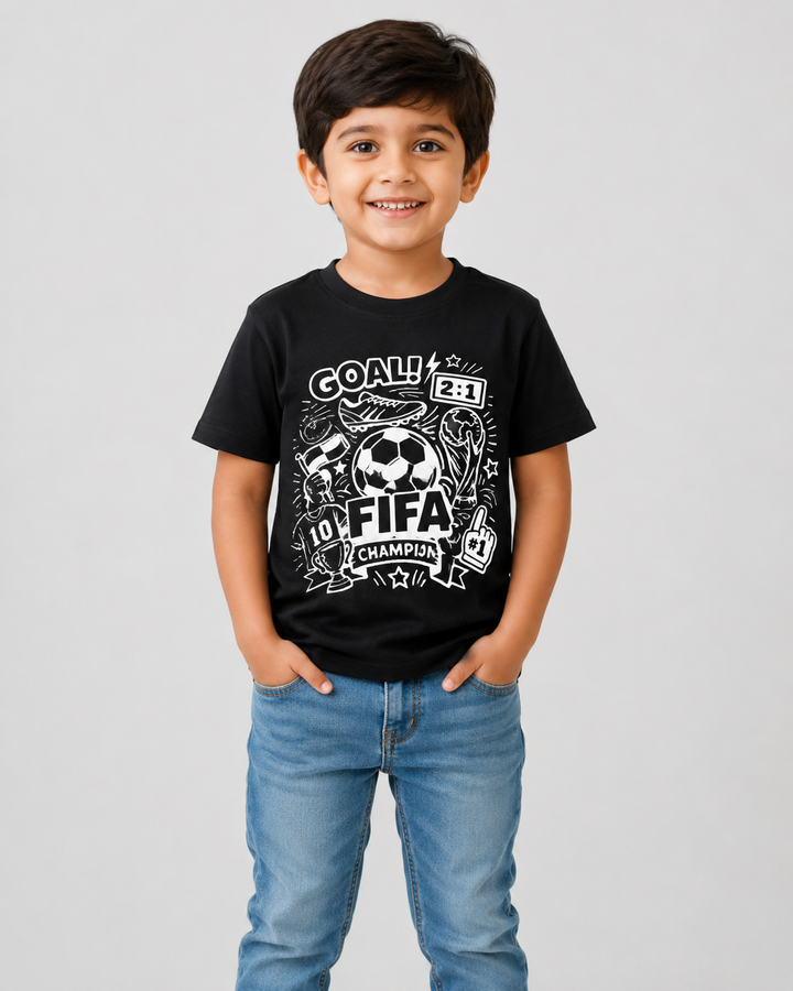 FIFA-Inspired Football Print T-Shirt
