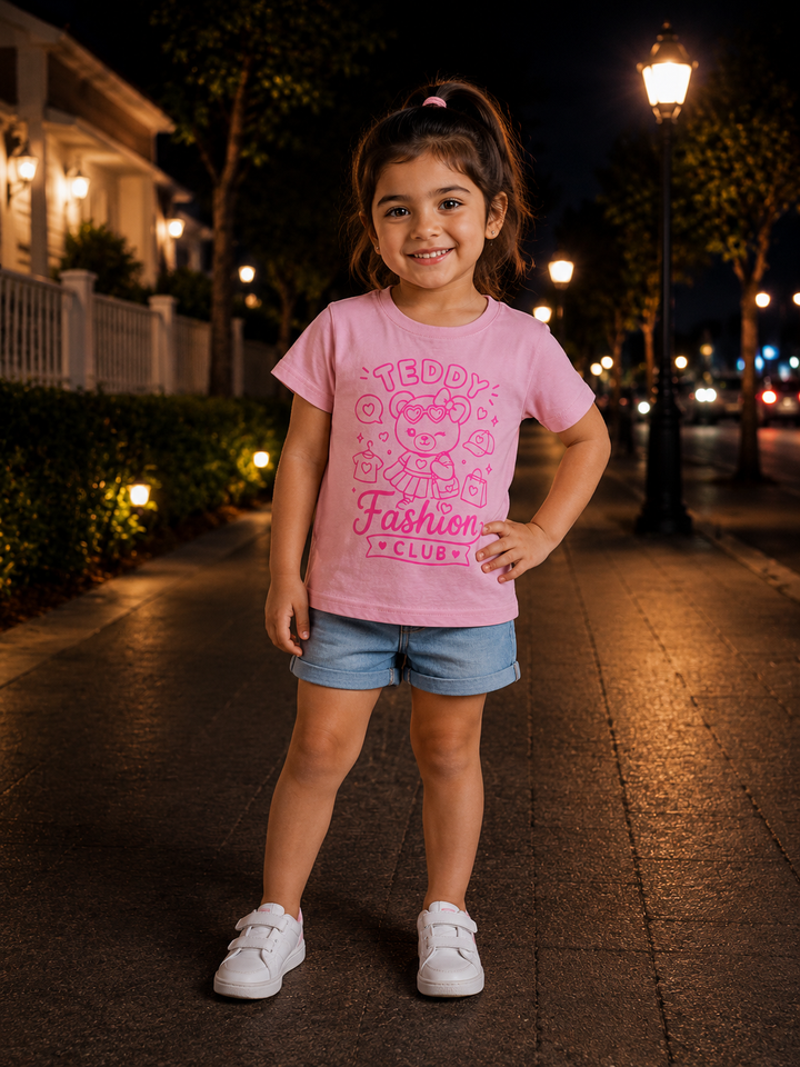 Little Fashionista Bear Glow T-Shirt
