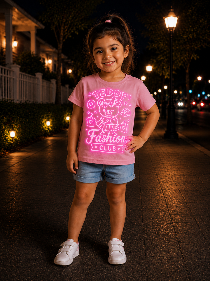 Little Fashionista Bear Glow T-Shirt