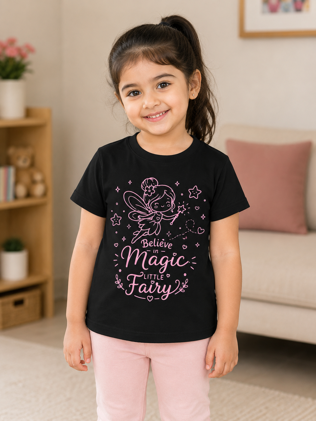 Girls Believe in Magic Little Fairy Glow-in-the-Dark T-Shirt