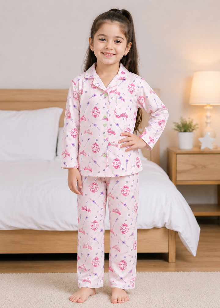 Magical Princess Glow In The Dark Long Sleeve Kids Night Suit